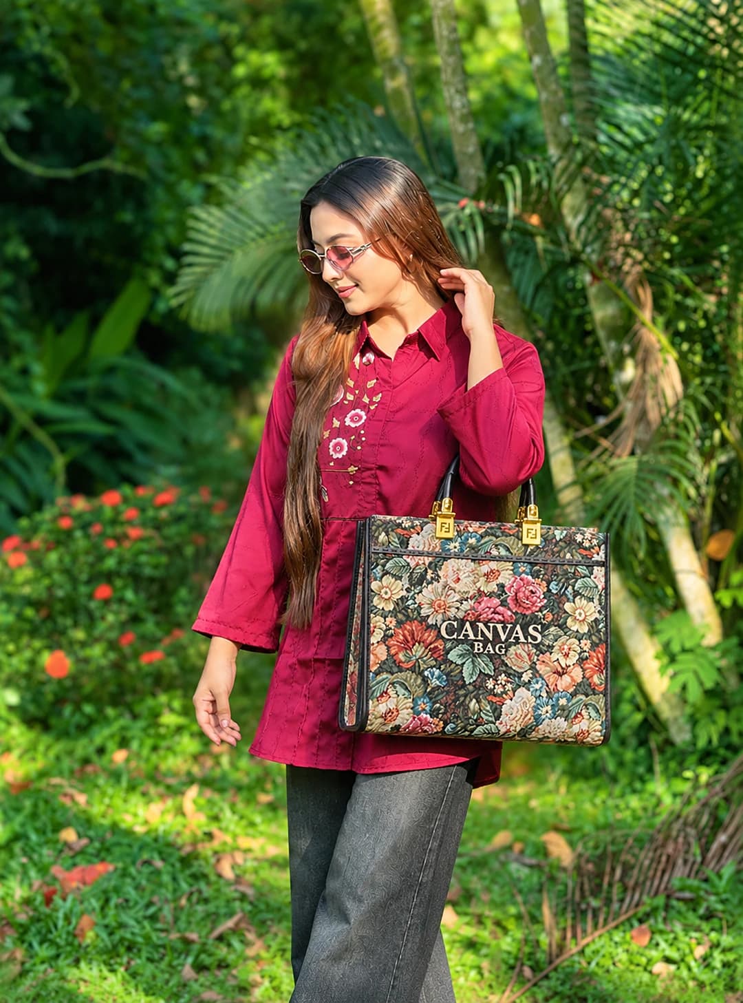 FloraMuse Premium Canvas Tote Bag Thumbnail 2