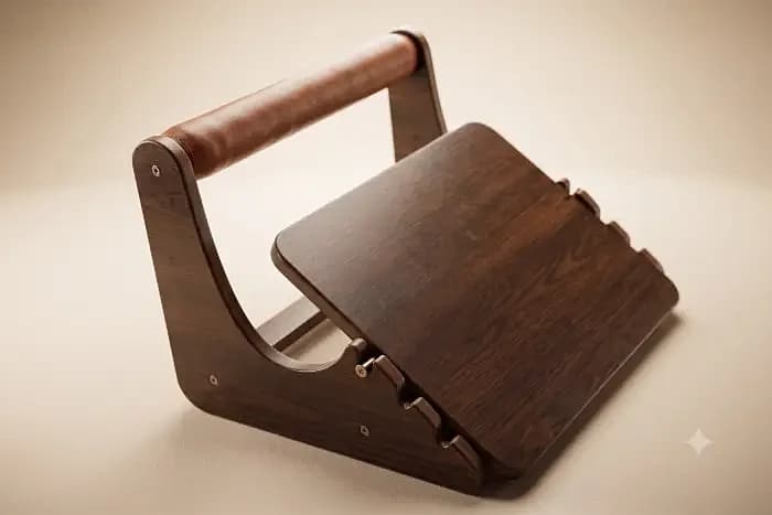 Premium Adjustable Wooden Ergonomic Footrest Thumbnail 2